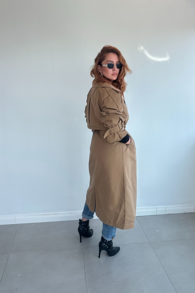 Camel Uzun Trenchcoat