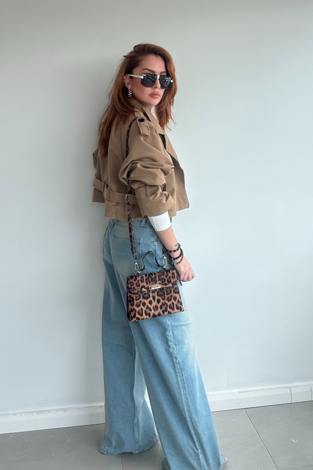 Camel Kısa Trenchcoat