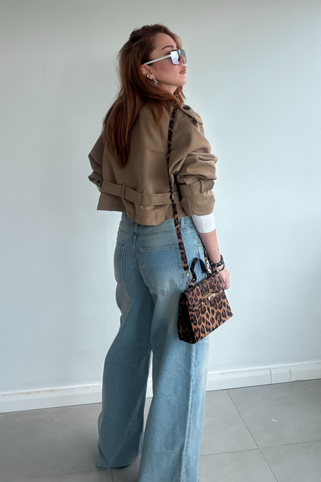 Camel Kısa Trenchcoat