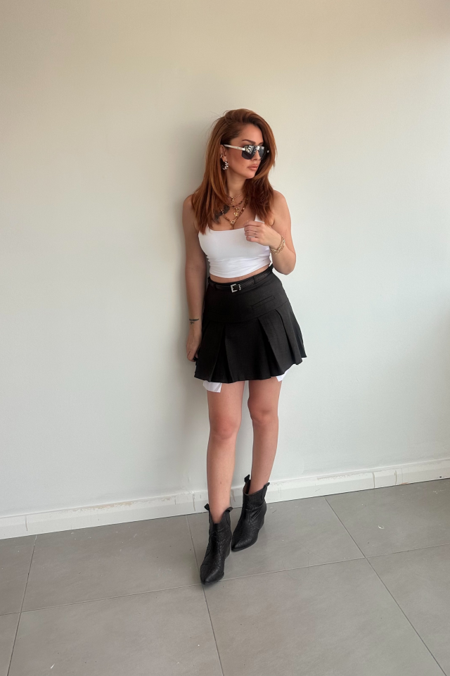 Kahverengi Ekose Etek