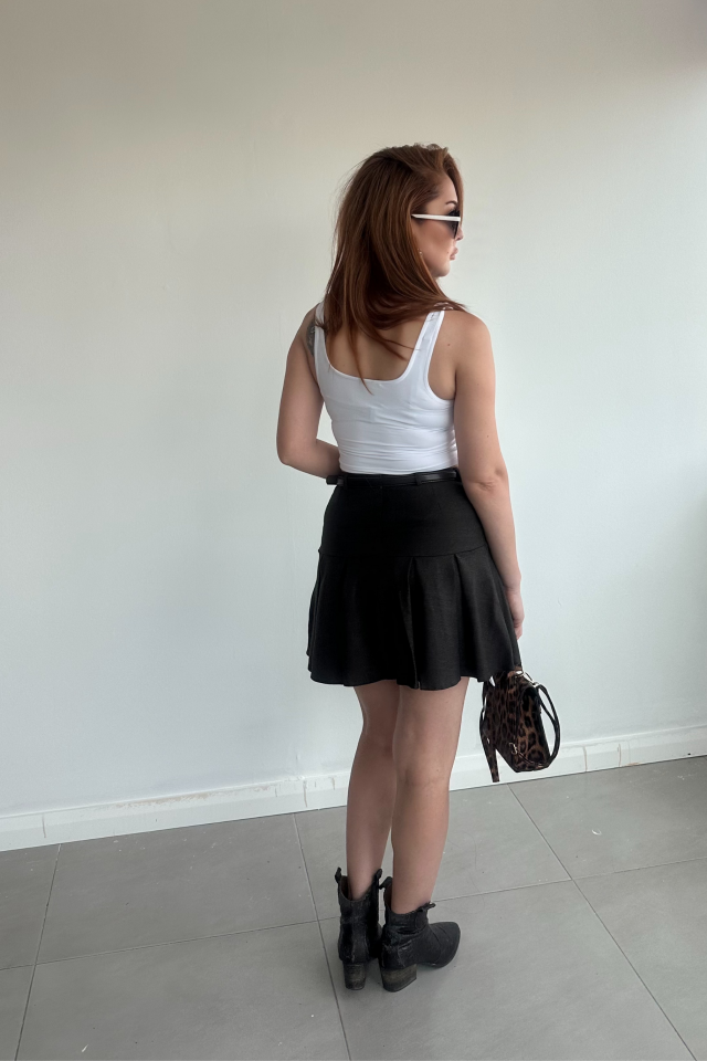 Kahverengi Ekose Etek