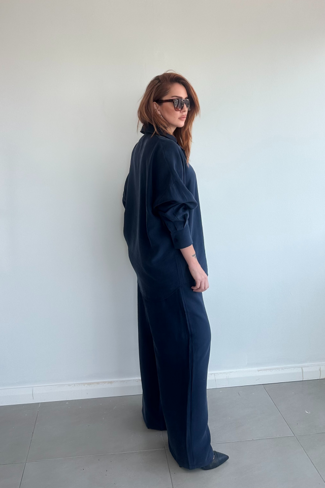 Lacivert Pantolon Gömlek Takım