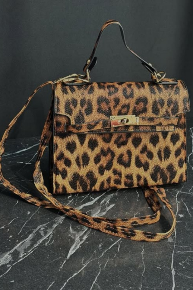 Leopar Desenli Çanta