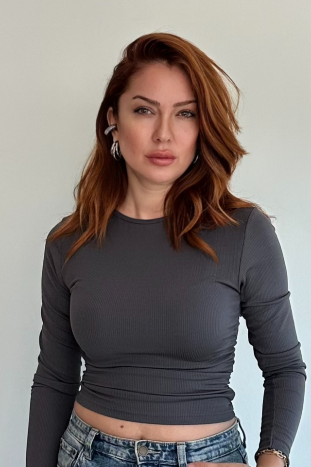 Antrasit Yanları Büzgülü Bluz